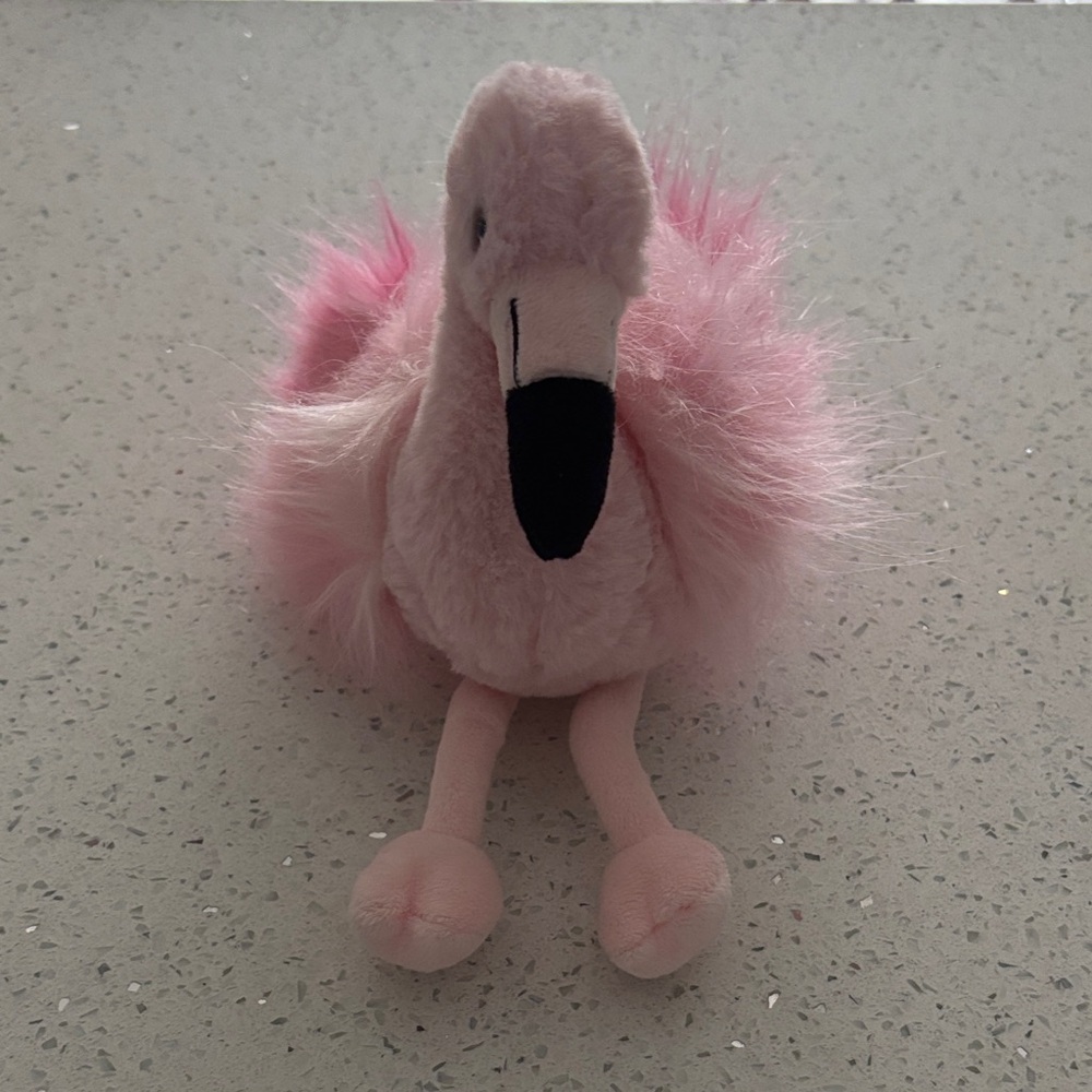 The Bearington Collection Pink Plush Flamingo Toy Lil Fifi